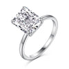 Women's S925 Sterling Silver Ring With Geometric Pattern And Ice Flower Cutting Electroplating Craft