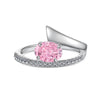 Women's S925 Sterling Silver Ring With Geometric Pattern And Ice Flower Cutting Electroplating Craft