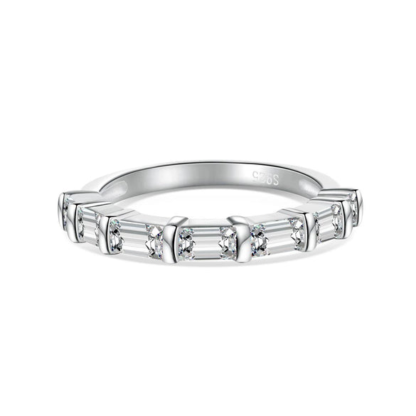 Women's S925 Sterling Silver Ring With Geometric Pattern And Ice Flower Cutting Electroplating Craft