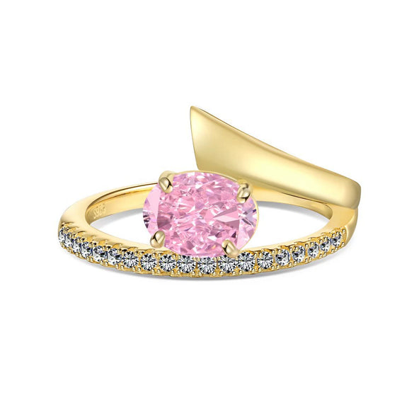 Women's S925 Sterling Silver Ring With Geometric Pattern And Ice Flower Cutting Electroplating Craft