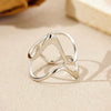 Women's S925 Sterling Silver Ring With Geometric Pattern And Platinum Electroplating Niche Design Accessible Luxury Style