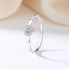 Women's S925 Sterling Silver Ring With Heart And Bow Patterns Electroplated