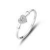 Women's S925 Sterling Silver Ring With Heart And Bow Patterns Electroplated