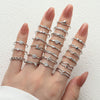 Women's S925 Sterling Silver Ring With Heart And Bow Patterns Electroplated