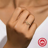 Women's S925 Sterling Silver Ring With High End Niche Design Star Moon Geometric Pattern And Electroplating Process
