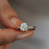 Women's S925 Sterling Silver Ring With Moissanite And Cow Head Pattern Natural Style Diamond Design