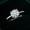 Women's S925 Sterling Silver Ring With Moissanite And Cow Head Pattern Natural Style Diamond Design