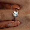 Women's S925 Sterling Silver Ring With Moissanite And Cow Head Pattern Natural Style Diamond Design