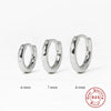 Women's S925 Sterling Silver Round Geometric Zircon Stud Earrings