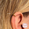 Women's S925 Sterling Silver Round Geometric Zircon Stud Earrings