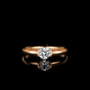 Women's S925 Sterling Silver Round Moissanite Ring With Eight Heart And Eight Arrows Cutting And Geometric Pattern