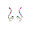 Women's S925 Sterling Silver Sexy Snake Earrings With Geometric Design And Electroplating Treatment
