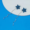Women's S925 Sterling Silver Star Long Tassel Earrings Elegant Light Luxury Ear Line Style Fairy Temperament Jewelry