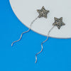 Women's S925 Sterling Silver Star Long Tassel Earrings Elegant Light Luxury Ear Line Style Fairy Temperament Jewelry