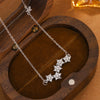 Women's S925 Sterling Silver Star Pendant Necklace With Zircon Accent Electroplated Light Luxury Clavicle Chain