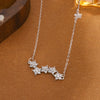 Women's S925 Sterling Silver Star Pendant Necklace With Zircon Accent Electroplated Light Luxury Clavicle Chain