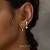 Women's S925 Sterling Silver Star Shape Diamond Zirconia Simple Light Luxury Allmatch Earrings