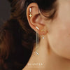 Women's S925 Sterling Silver Star Shape Diamond Zirconia Simple Light Luxury Allmatch Earrings