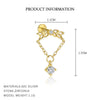 Women's S925 Sterling Silver Star Shape Diamond Zirconia Simple Light Luxury Allmatch Earrings