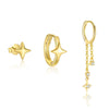 Women's S925 Sterling Silver Star Shape Zircon Earrings