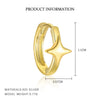 Women's S925 Sterling Silver Star Shape Zircon Earrings