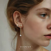 Women's S925 Sterling Silver Sweet Bow Tie Zircon Earrings
