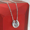 Women's S925 Sterling Silver U Shape Horseshoe Pendant Necklace With Diamond Accents Light Luxury Clavicle Chain