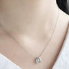 Women's S925 Sterling Silver U Shape Horseshoe Pendant Necklace With Diamond Accents Light Luxury Clavicle Chain