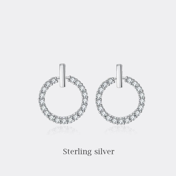 Women's S925 Sterling Silver Vintage Pearl Tassel Long Earrings With Geometric Pattern