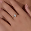 Women's S925 Sterling Silver Water Drop Zircon Geometric Ring
