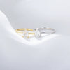 Women's S925 Sterling Silver Water Drop Zircon Geometric Ring