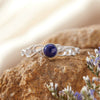 Women's S925 Sterling Silver Wave Shaped Gem Set Ring With Natural Sapphire Ruby Topa Garnet Olivine