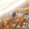 Women's S925 Sterling Silver Wave Shaped Gem Set Ring With Natural Sapphire Ruby Topa Garnet Olivine