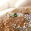 Women's S925 Sterling Silver Wave Shaped Gem Set Ring With Natural Sapphire Ruby Topa Garnet Olivine