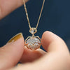 Women's S925 Sterling Silver White Chalcedony Ping An Lock Pendant Necklace Geometric Light Luxury Electroplated Cross Chain