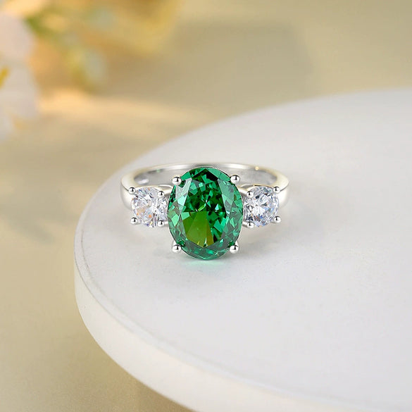 Women's S925 Sterling Silver Yellow Diamond Ring With Ice Flower Cut And Reddish Cut 8A Zircon