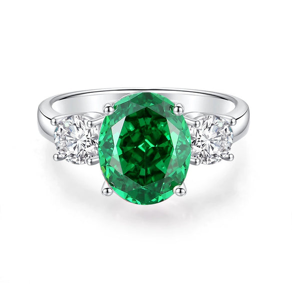 Women's S925 Sterling Silver Yellow Diamond Ring With Ice Flower Cut And Reddish Cut 8A Zircon