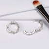Women's S925 Sterling Silver Zircon Earrings Fashion Electroplated Stud Earrings