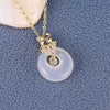 Women's S925 Sterling Silver Zodiac Tiger Pendant Necklace With Chalcedony Cartoon Tiger Design And Light Luxury Gold Tone Clavicle Chain