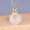 Women's S925 Sterling Silver Zodiac Tiger Pendant Necklace With Chalcedony Cartoon Tiger Design And Light Luxury Gold Tone Clavicle Chain