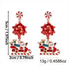 Women's Santa Claus Alloy Drop Earrings With Copper Posts Plated Festive Holiday Jewelry For Christmas Celebrations