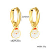 Women's Santa Claus Christmas Earrings In Stainless Steel With Electroplated Finish Cute Simple Festive Design