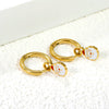 Women's Santa Claus Christmas Earrings In Stainless Steel With Electroplated Finish Cute Simple Festive Design