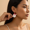 Women's Santa Claus Christmas Tree Drop Earrings With Rhinestone Accents Alloy Electroplated Cartoon Holiday Ear Hooks
