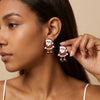 Women's Santa Claus Christmas Tree Drop Earrings With Rhinestone Accents Alloy Electroplated Cartoon Holiday Ear Hooks