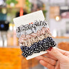 Women's Satin Knitted Plaid Hair Scrunchie Set French Retro Silk Style Fabric Hair Ties Soft Elastic Large Scrunchies