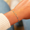 Women's Sea Wave Blue Enamel Glue Drop Bracelet 925 Pure Silver Geometric Electroplated