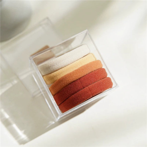 Women's Seamless High Elastic Fabric Headband Hair Tie Simple Design For Autumn And Winter