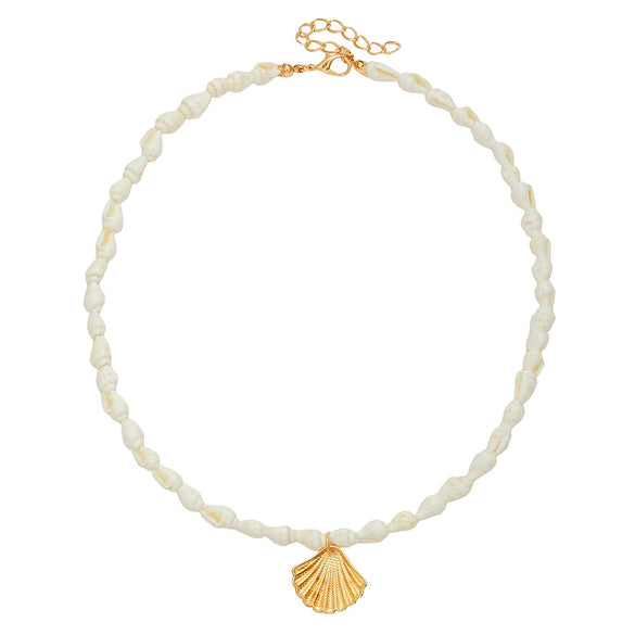Women's Seaside Casual Handmade Starfish Necklace With Imitation Pearls And Resin Pendant Ball Chain Style