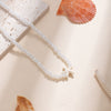 Women's Seaside Casual Handmade Starfish Necklace With Imitation Pearls And Resin Pendant Ball Chain Style